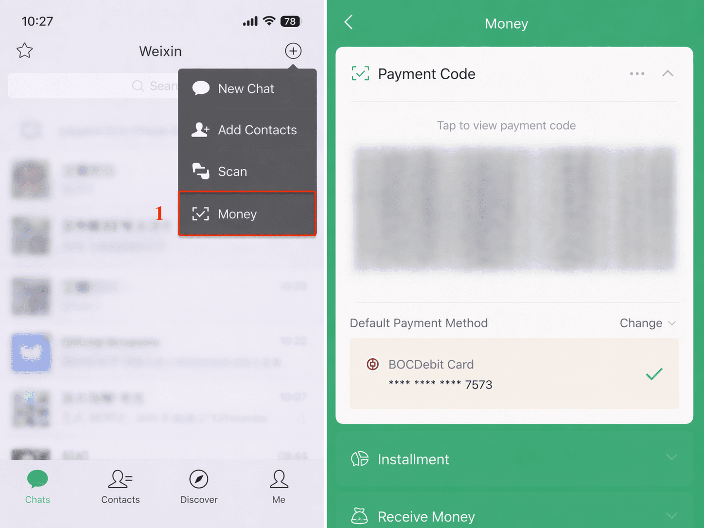 Use Scan in WeChat Pay